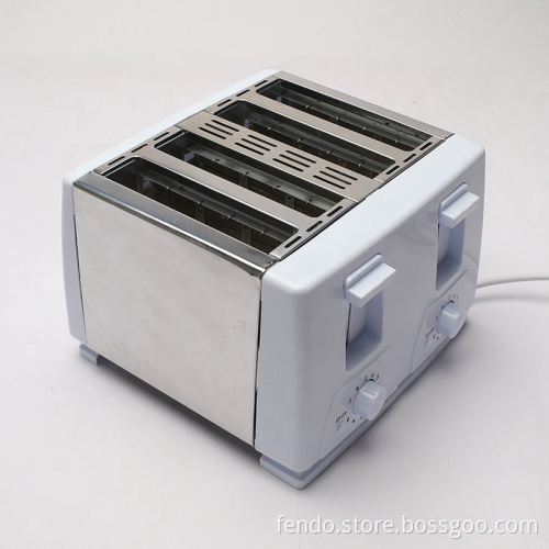 1400W 4-Slice Stainless Steel Toaster with Auto Electric Reheat Function